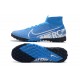 Nike Mercurial Superfly 7 Elite TF White Blue Football Boots