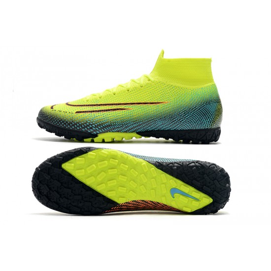 Nike Mercurial Superfly 7 Elite TF Yellow Green Black Pink Football Boots