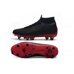 Nike Mercurial Superfly VI Elite SG High Black Win-Red Football Boots