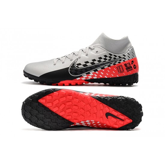 Nike Mercurial Superfly VII Academy TF Black Silver Red Football Boots