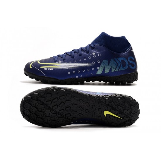 Nike Mercurial Superfly VII Academy TF Deep Blue White Green Football Boots