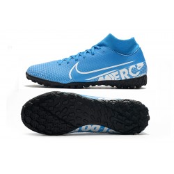 Nike Mercurial Superfly VII Academy TF White Blue Football Boots