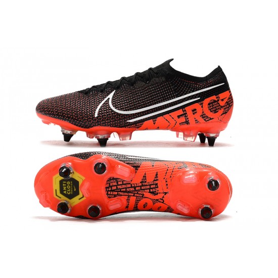 Nike Mercurial Vapor 13 Elite SG-PRO AC Low Black White Orange Football Boots