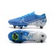 Nike Mercurial Vapor 13 Elite SG-PRO AC Low White Blue Football Boots