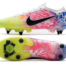 Nike Mercurial Vapor 13 Elite SG-PRO AC Low White Green Black Multi Football Boots