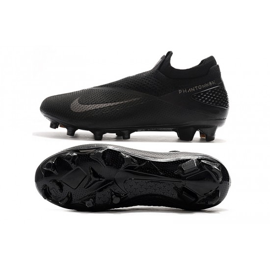 Nike Phantom Vision Elite DF FG Black Grey Football Boots Nike Phantom Vision Elite DF FG Black Grey Football Boots