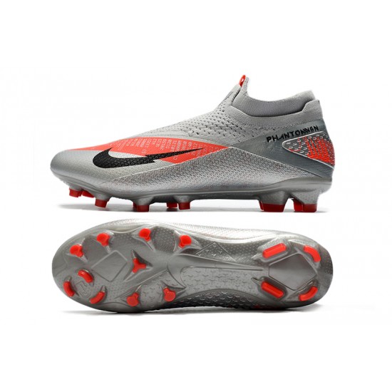 Nike Phantom Vision Elite DF FG Silver Orange Black Football Boots