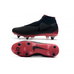 Nike Phantom Vision Elite DF SG Black Win Red Grey Football Boots