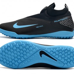 Nike React Phantom Vision 2 Pro Dynamic Fit TF Black Deep Blue Football Boots