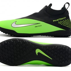 Nike React Phantom Vision 2 Pro Dynamic Fit TF Black Silver Green Football Boots