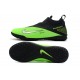 Nike React Phantom Vision 2 Pro Dynamic Fit TF Black Silver Green Football Boots