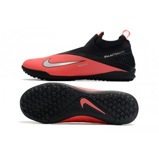 Nike React Phantom Vision 2 Pro Dynamic Fit TF Red Black Silver Football Boots