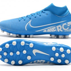 Nike Superfly 7 Academy AG White Navy Blue Football Boots