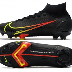 Nike Superfly 8 Elite FG High Mens Womens Black Yellow Red Football Boots