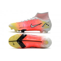 Nike Superfly 8 Elite High FG Mens Womens Orange Silver White Football Boots