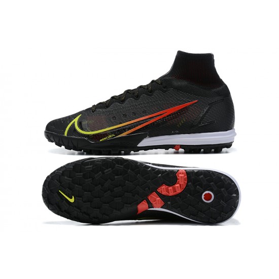 Nike Superfly 8 Elite TF High Mens Black White Green Red Football Boots