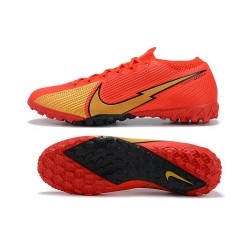 Nike Vapor 13 Elite TF Red Gold Black Football Boots