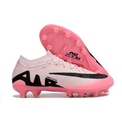 Nike Air Zoom Mercurial Vapor 15 Elite AG Low Football Boots Pink White Black For Men 