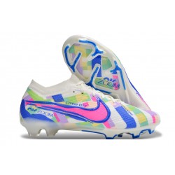 Nike Air Zoom Mercurial Vapor 15 Elite FG Low Football Boots Blue Pink White For Men/Women