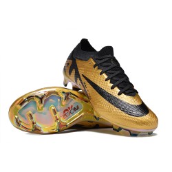 Nike Air Zoom Mercurial Vapor 15 Elite FG Low Football Boots Gold Black For Men/Women
