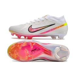 Nike Air Zoom Mercurial Vapor 15 Elite FG Low Football Boots White Peach For Men/Women