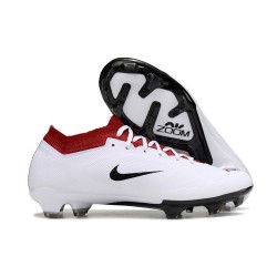 Nike Air Zoom Mercurial Vapor 15 Elite FG Low Football Boots White Red Black For Men/Women