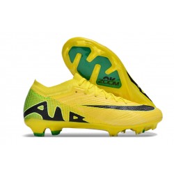 Nike Air Zoom Mercurial Vapor 15 Elite FG Low Football Boots Yellow Black For Men/Women