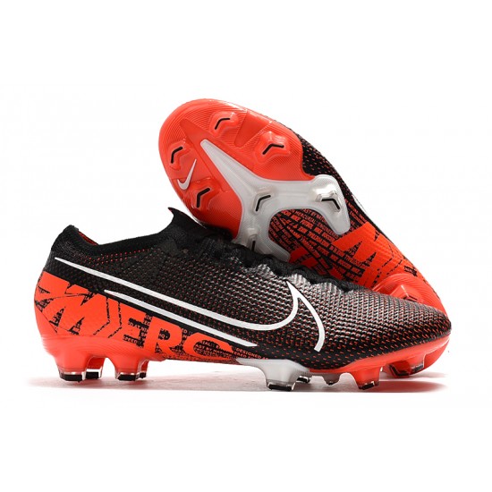 Nike Dream Speed Mercurial Vapor 13 Elite FG Black White Orange Football Boots