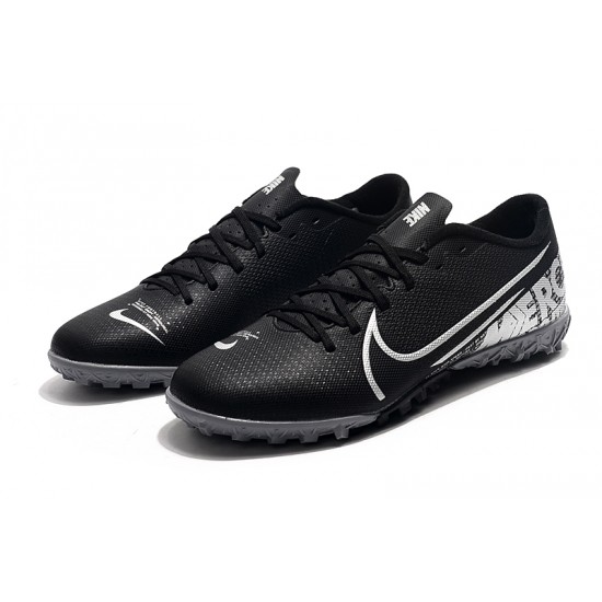 Nike Mercurial Vapor 13 Academy TF Black White Football Boots