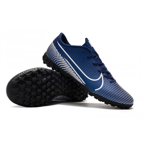 Nike Mercurial Vapor 13 Academy TF White Deep Blue Football Boots