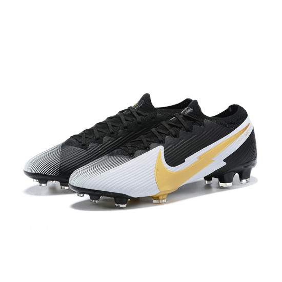 Nike Mercurial Vapor 13 Elite FG Black Silver Gold Football Boots