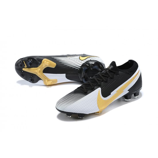 Nike Mercurial Vapor 13 Elite FG Black Silver Gold Football Boots