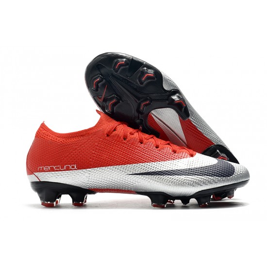 Nike Mercurial Vapor 13 Elite FG Deep Red Silver Black Football Boots