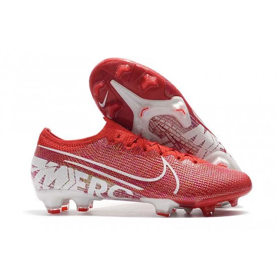 Nike Mercurial Vapor 13 Elite FG Deep Red White Football Boots