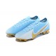 Nike Mercurial Vapor 13 Elite FG Ltblue Gold Silver Football Boots
