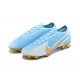 Nike Mercurial Vapor 13 Elite FG Ltblue Gold Silver Football Boots