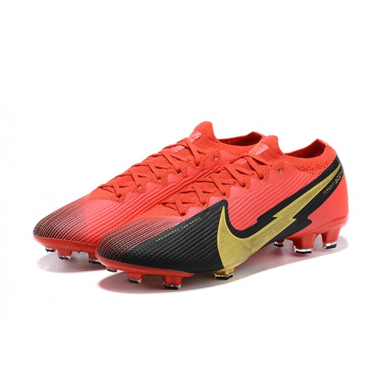 Nike Mercurial Vapor 13 Elite FG Red Black Gold Football Boots