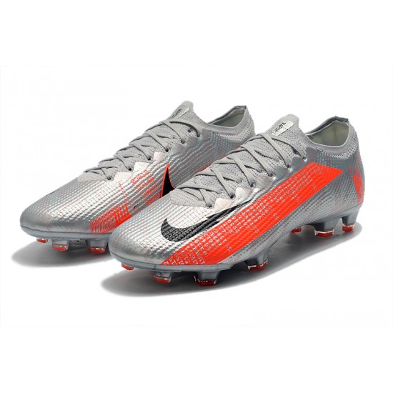 Nike Mercurial Vapor 13 Elite FG Silver Orange Black Football Boots