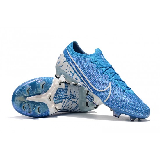 Nike Mercurial Vapor 13 Elite FG White Blue Football Boots