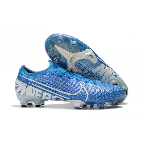 Nike Mercurial Vapor 13 Elite FG White Blue Football Boots
