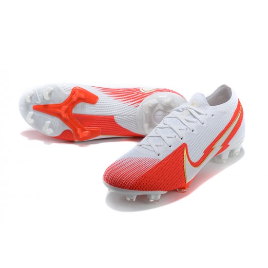 Nike Mercurial Vapor 13 Elite FG White Orange Gold Football Boots