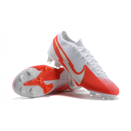 Nike Mercurial Vapor 13 Elite FG White Orange Gold Football Boots