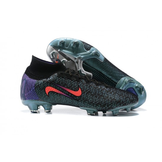 Nike Mercurial Vapor 13 Elite SE FG High Mens Peach Black Blue Football Boots