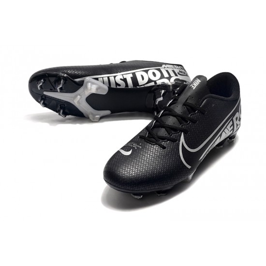 Nike Mercurial Vapor XIII PRO FG Black Silver Football Boots