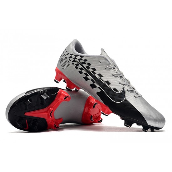 Nike Mercurial Vapor XIII PRO FG Black Silver Red Football Boots