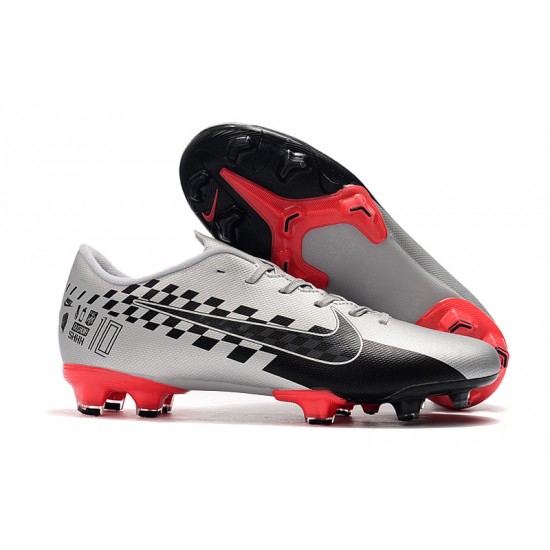 Nike Mercurial Vapor XIII PRO FG Black Silver Red Football Boots