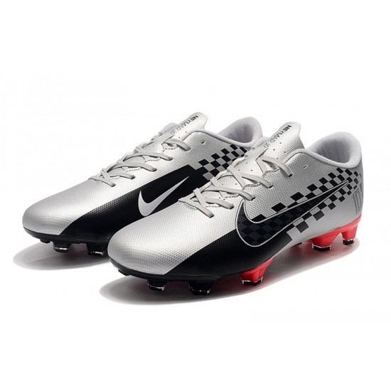 Nike Mercurial Vapor XIII PRO FG Black Silver Red Football Boots