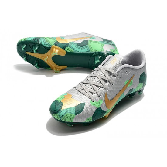 Nike Mercurial Vapor XIII PRO FG Silver Green Yellow Football Boots