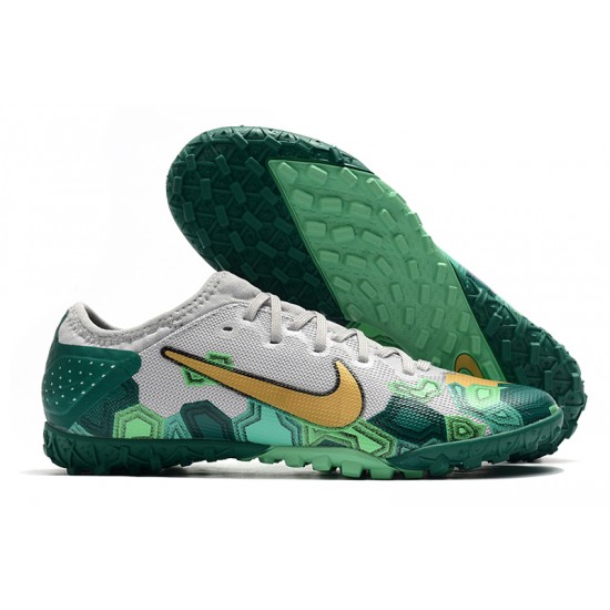 Nike Vapor 13 Pro TF Green Grey Gold Football Boots