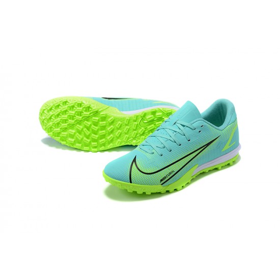Nike Vapor 14 Academy TF Low Mens Blue Green Whtie Black Football Boots
